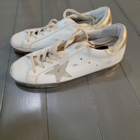 Golden Goose Women's White Leather Super-Star Low-top Sneakers Size 41 - Picture 9 of 17